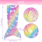 Queue de sirène douce en peluche et colorée.