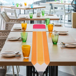 nappe chemin table motif crayon orange jaune rose rentrée scolaire décoration enfant anniversaire festive