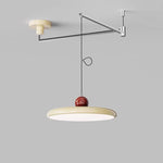 lampe suspendue moderne bras articulé couleur beige rouge vert argenté minimaliste