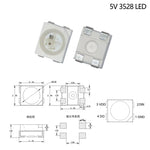 diodes led blanc ws2812b 5v 3528 5050 adhésif électronique plat nouvelle qualité