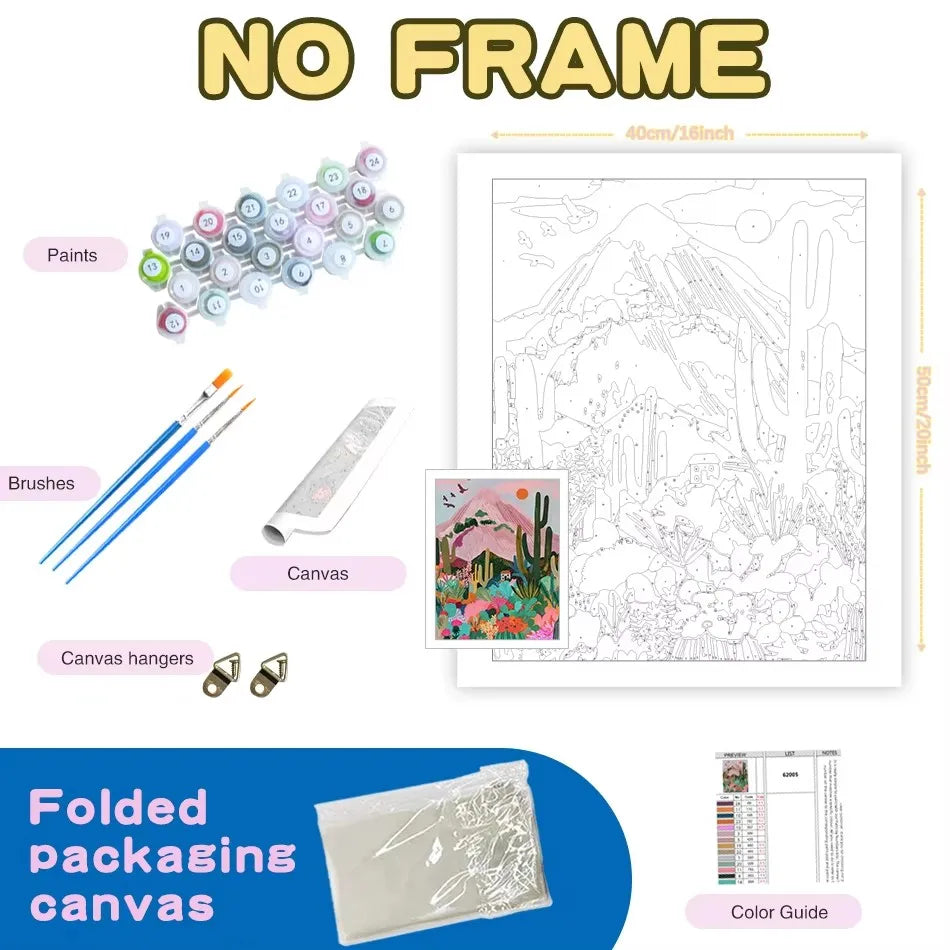 puzzle paysage champêtre fleurs arbres montagnes peinture huoil opacité diy pinceaux toile guide couleurs