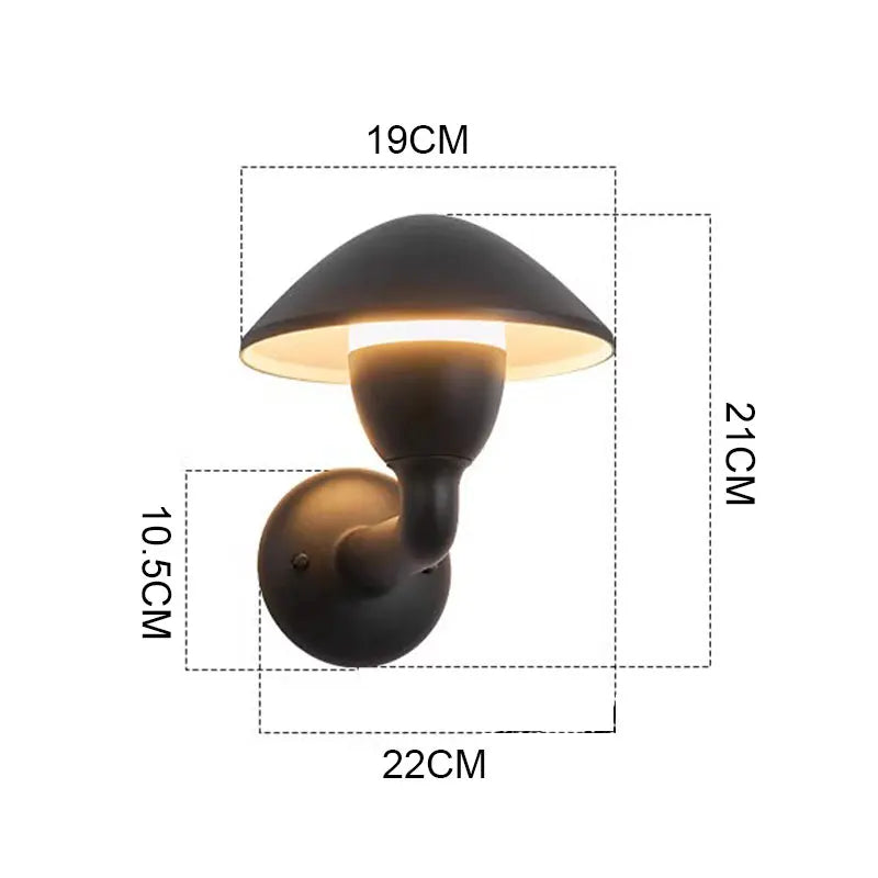 applique murale moderne aluminium noir ip65 12w éclairage maison led 249 2000lm