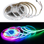 Comparaison d'éclairage avec et sans ruban LED COB