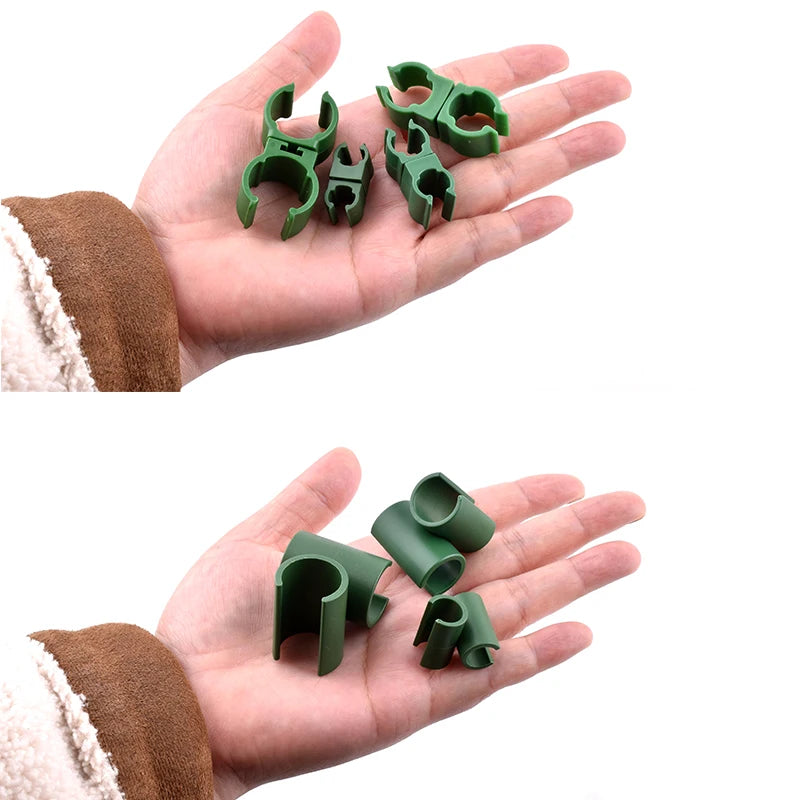 lot clips fixation vert support plante treillis jardinage plastique robuste