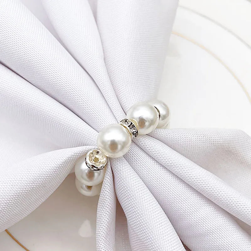 Porte-serviette métal doré perles