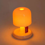 lampe table rechargeable usb 3w orange beige moderne flux lumineux faible batterie intégrée