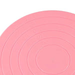 support présentation moderne plastique couleur beige rose rayures concentriques diamètre 10cm opacité