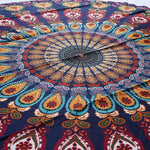 serviette plage ronde motif mandala boho chic coton polyester décorative grande plage été