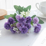 bouquet fleurs artificielles mariage blanc rose violet anniversaire intérieur modernes