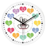 horloge murale silencieuse apprentissage dessin animé colorée enfants sections colorées motifs