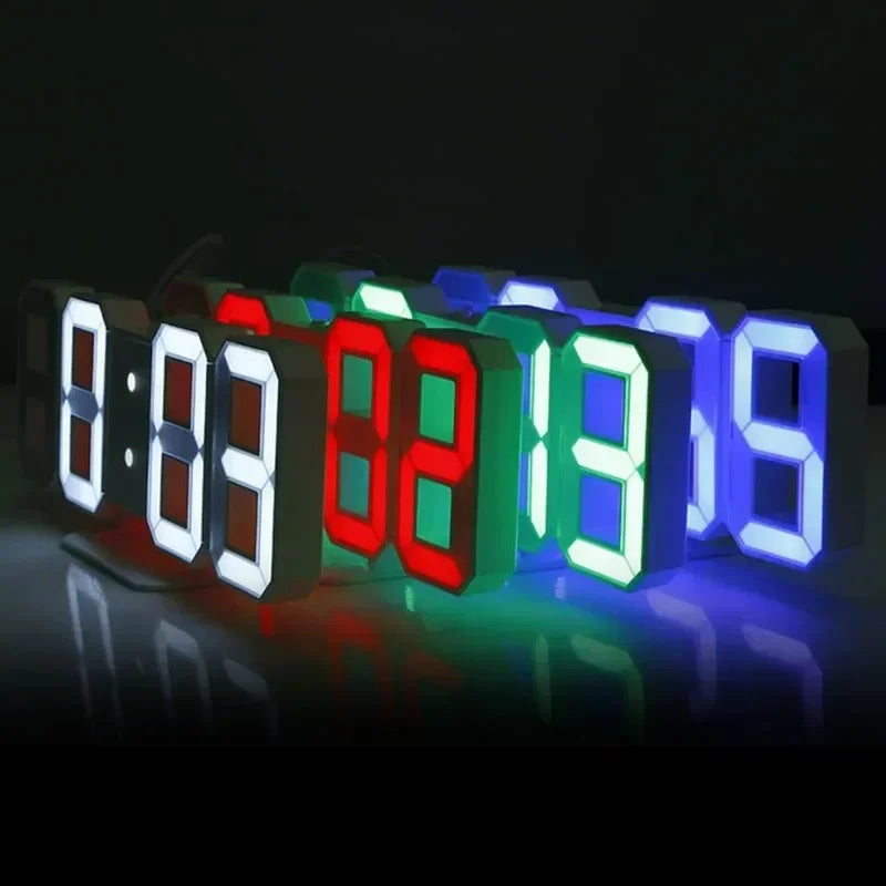 horloge numérique LED pliable horloge murale moderne minimaliste affichage numérique décoration chambre coucher