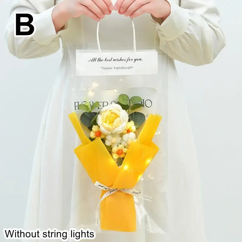 bouquet fleurs artificielles rouge jaune vert feuilles modernes élégantes décoration intérieure anniversaire saint valentin