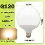 ampoules led blanc modernes e27 80mm 95mm 120mm 10w 15w 18w 270deg translucent