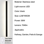 lampe murale led contemporaine noire ip67 gradation 10 100 étanche fixation