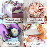 création savon artisanal sel bain boules fleurs séchées jasmin lavande roses DIY parfum bougie