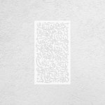 Stencil mural calligraphie arabe marron clair gris artisanal opacité adhésif taille 50cmX92cm