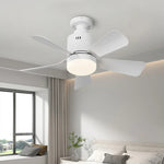 ventilateur moderne led éclairage télécommande noir blanc bois clair certifié vde ul rohs