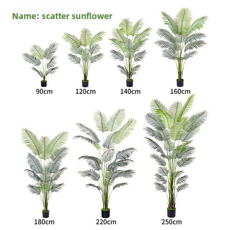 plantes artificielles feuilles palmier vertes modernes décoration extérieure pot grande taille