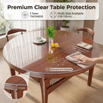 protège table transparent moderne clips 110cm 120cm 130cm imperméable cuisine restaurantextérieur
