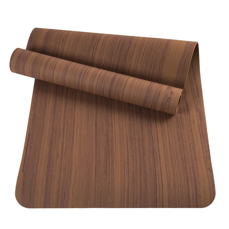 tapis yoga marron texturé anti dérapant usage fitness danse pilates exercices écologique minimaliste