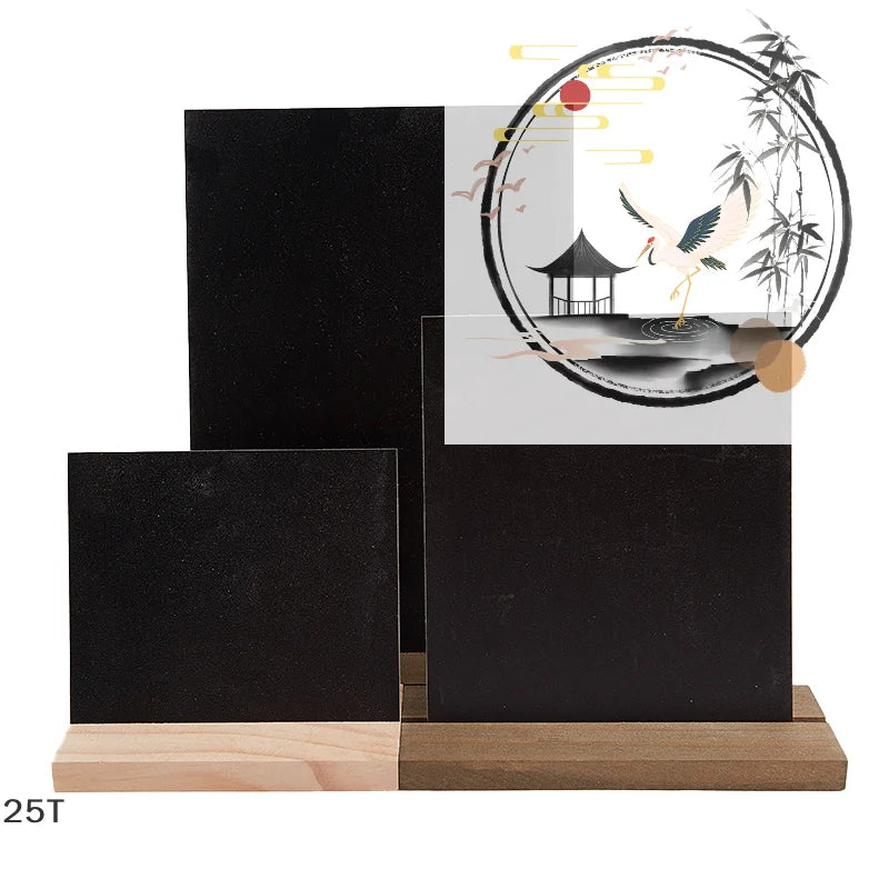 tableau noir support bois moderne effaçable affichage étiquette prix panneau daffichage affichages enregistrements opacité