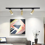 Spot LED moderne or noir conique montage surface deux sources lumineuses