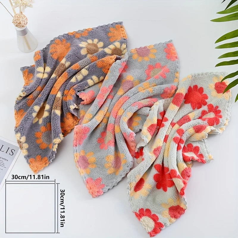 serviettes bohèmes fleuries gris rouge orange jaune ultra absorbantes séchage rapide douces moderne salon