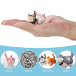 figurines chats cartoon mignon colliers gris noir blanc orange bébé animaux