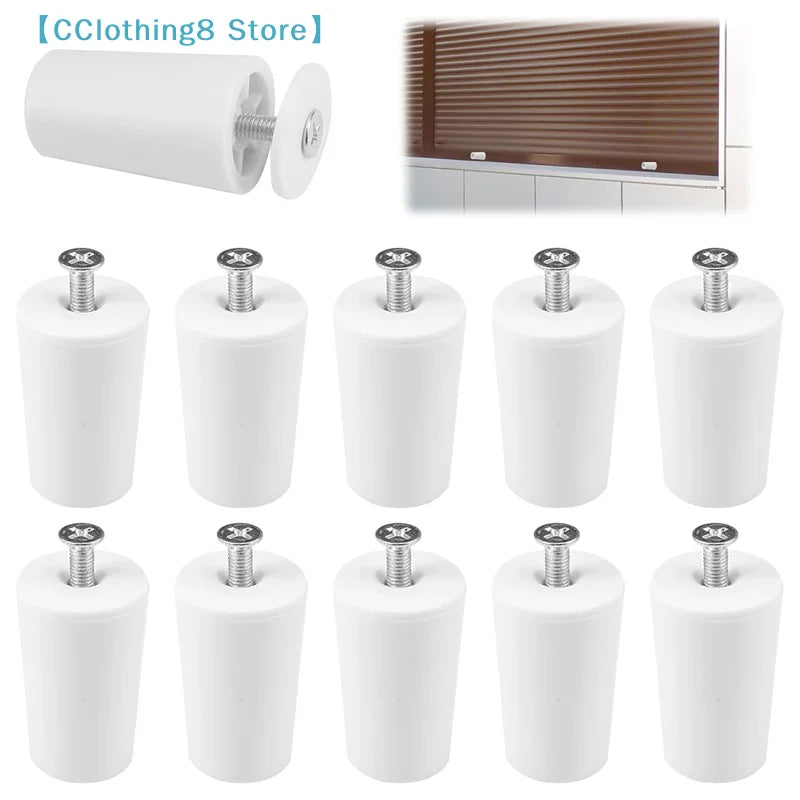 supports rideaux blancs vis ronds lisses modernes accessoires stores volets roulants fixations opaques ventanaux