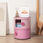 table nuit meuble moderne rose minimaliste tiroirs transparents chambre coucher