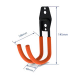 crochet mural robuste noir orange moderne utilisation multiple garage organisation outils jardinSuspension