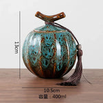 pots thé céramique rouge bleu marbré artisanal poignée branche petite grande