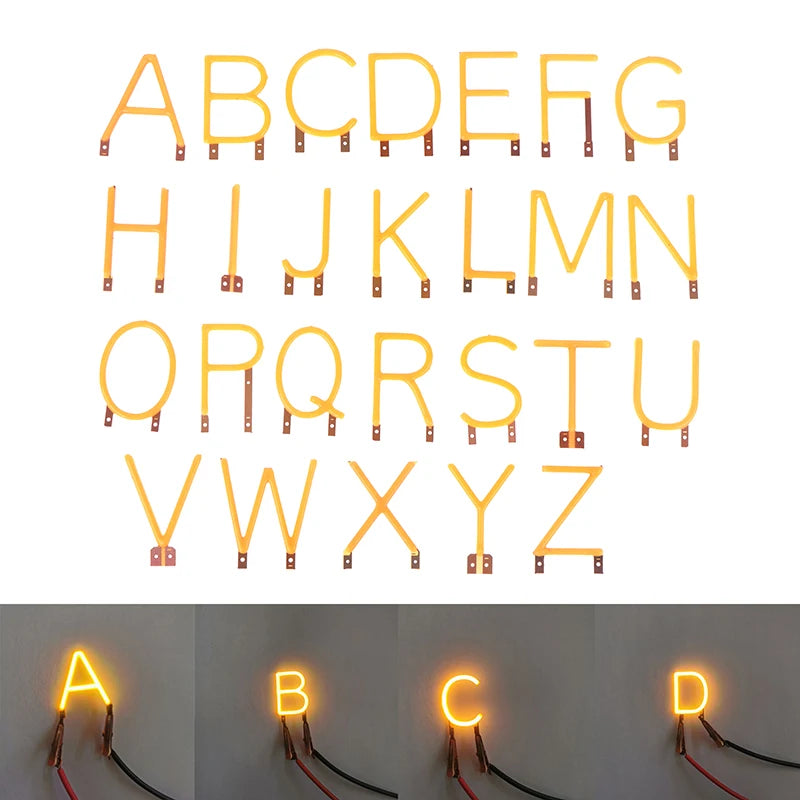 lettres lumineuses décoration fête clips dorées noires rouges modernes intérieur éclairage led diy