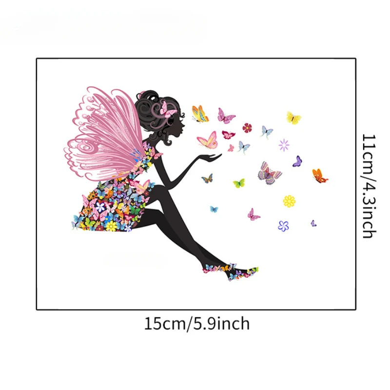 autocollants murals papillons colorés silhouette féerique chambre salon décoration murale stickers animés pvc