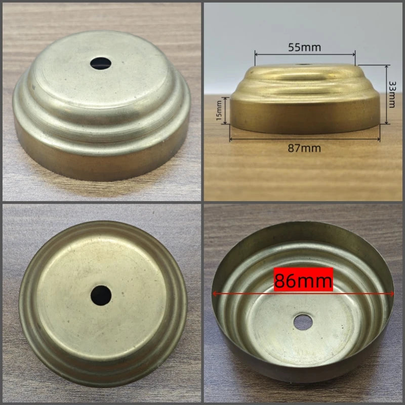 disques métalliques dorés classiques perforations opaques variés tailles incluses