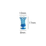 vases résine relief transparents opaques vintage couleurs vert rouge gris bleu violet set 5pcs