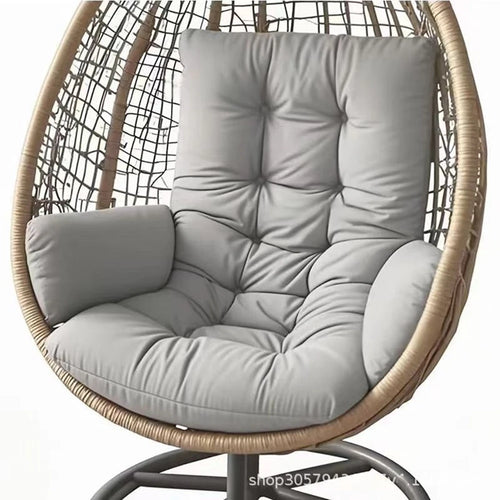 coussin chaise suspendue beige clair texture tissée boutons moderne imperméable coton fauteuil