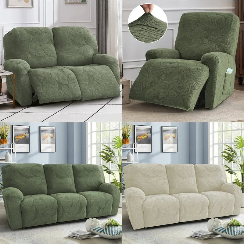 housses canapé vert olive feuilles imprimées moderne adhésif lavable printemps été