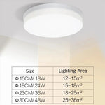 luminaire led rond blanc moderne minimaliste 15cm 18w 18cm 24w 23cm 36w 30cm 48w