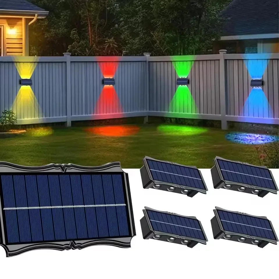 lampes murales solaires extérieures modernes couleurs chaudes ip65 led autoinstallation festiveextérieur