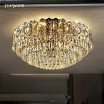 lampe moderne élégante cristal doré brillant led transparent chambre salon