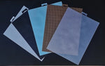 tissu aida moderne points réguliers noir blanc bleu marron clair couture broderie tricot