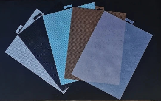 tissu aida moderne points réguliers noir blanc bleu marron clair couture broderie tricot