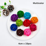 décoration artisanale boules coeurs rotin multicolores tressées anniversaire mariage festive