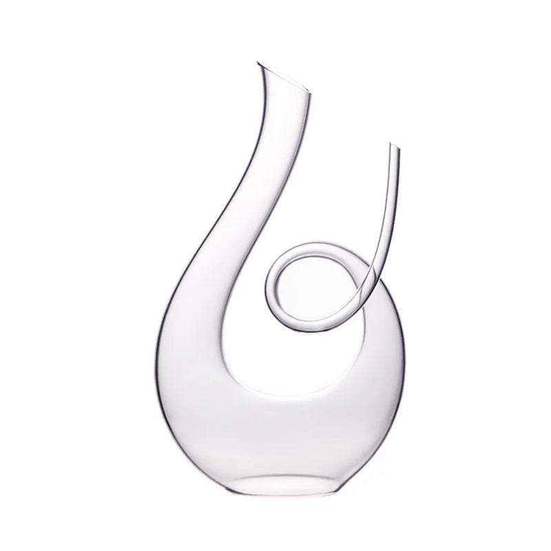carafe vin transparent moderne élégante spirale contemporaine intérieur servir boisson festive
