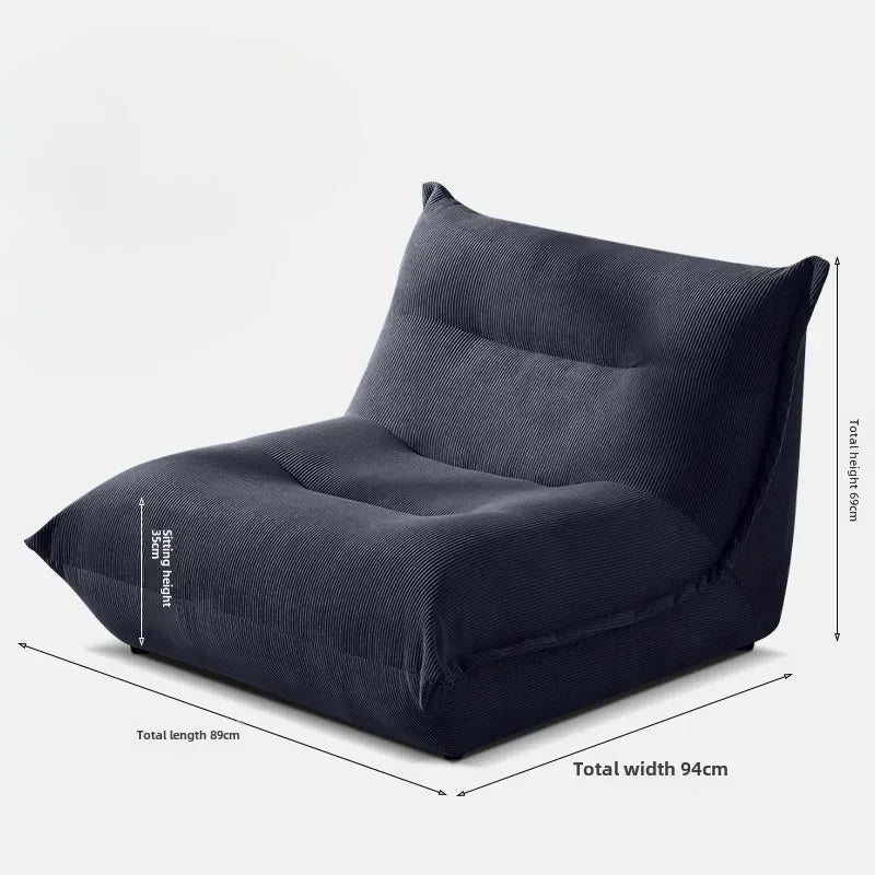 fauteuil inclinable vert olive corduroy moderne coussin d'appoint dimension 89x94x69 cm