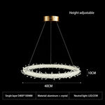 suspension lumineuse moderne cristaux blanc translucide chaînes suspendues
