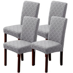 housses chaise moderne motif géométrique gris clair spandex polyester intérieur cuisine événements