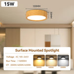 lampe bois naturel led downlight facile éclairage moderne chambre salon