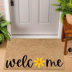 tapis d'entrée moderne fleurs colorées antidérapant résistant polyester confortable